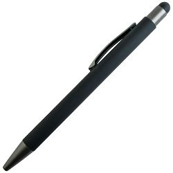 -Olovka kemijska metalna gumirana+touch pen YFA 2665C Bergen crno/antracit