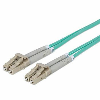 Intellinet Fiber Optic, MM, LC/LC 50/125, OM3, 3m, Aqua