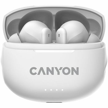 Canyon TWS-8 Bluetooth headset, with microphone, with ENC, BT V5.3 BT V5.3 JL 6976D4, Frequence Response:20Hz-20kHz, battery EarBud 40mAh*2+Charging Case 470mAh, type-C cable length 0.24m, Size: 59*48