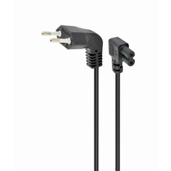 Gembird Power cord (C7), angled connectors, 1 m