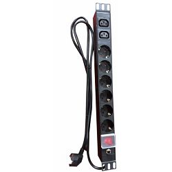 NaviaTec 8 Outlet Power Distribution Unit 6x Schuko 2x IEC C13