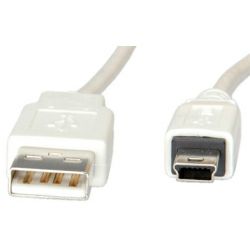 Roline USB2.0 kabel Mini, Type A na 5-pin, 1.8m, bež