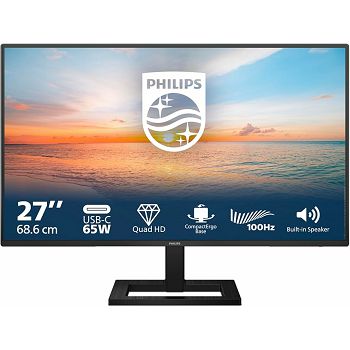 Philips 27" 27E1N1600AE, QHD, HDMI, 100Hz, USB-C